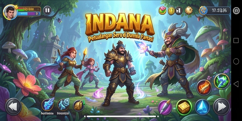 Screenshot menunjukkan gameplay yang mendebarkan di dunia petualangan.