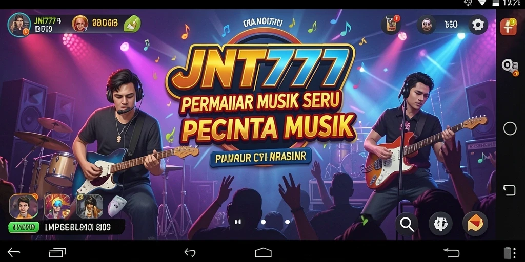 Screenshot JNT777 menampilkan gameplay seru dengan berbagai tantangan musik.