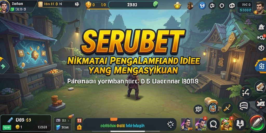 Tampilan gameplay SERUBET dengan karakter yang bekerja mandiri.