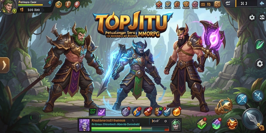 Tampilan gameplay seru dari TOPJITU dengan aksi penuh petualangan.