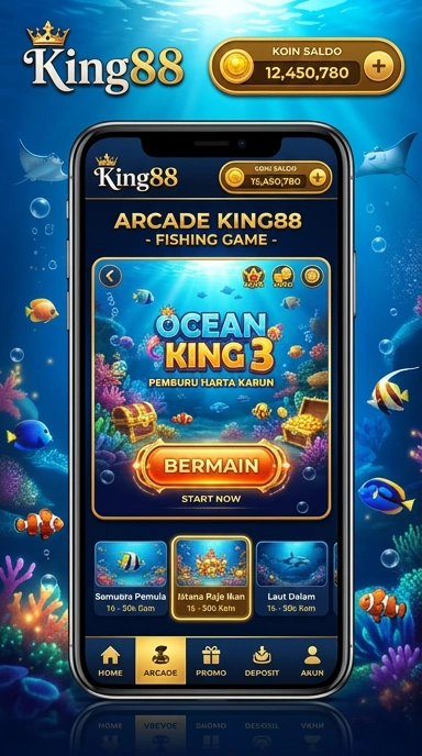 Menu kategori aplikasi king88 untuk kemudahan pencarian.